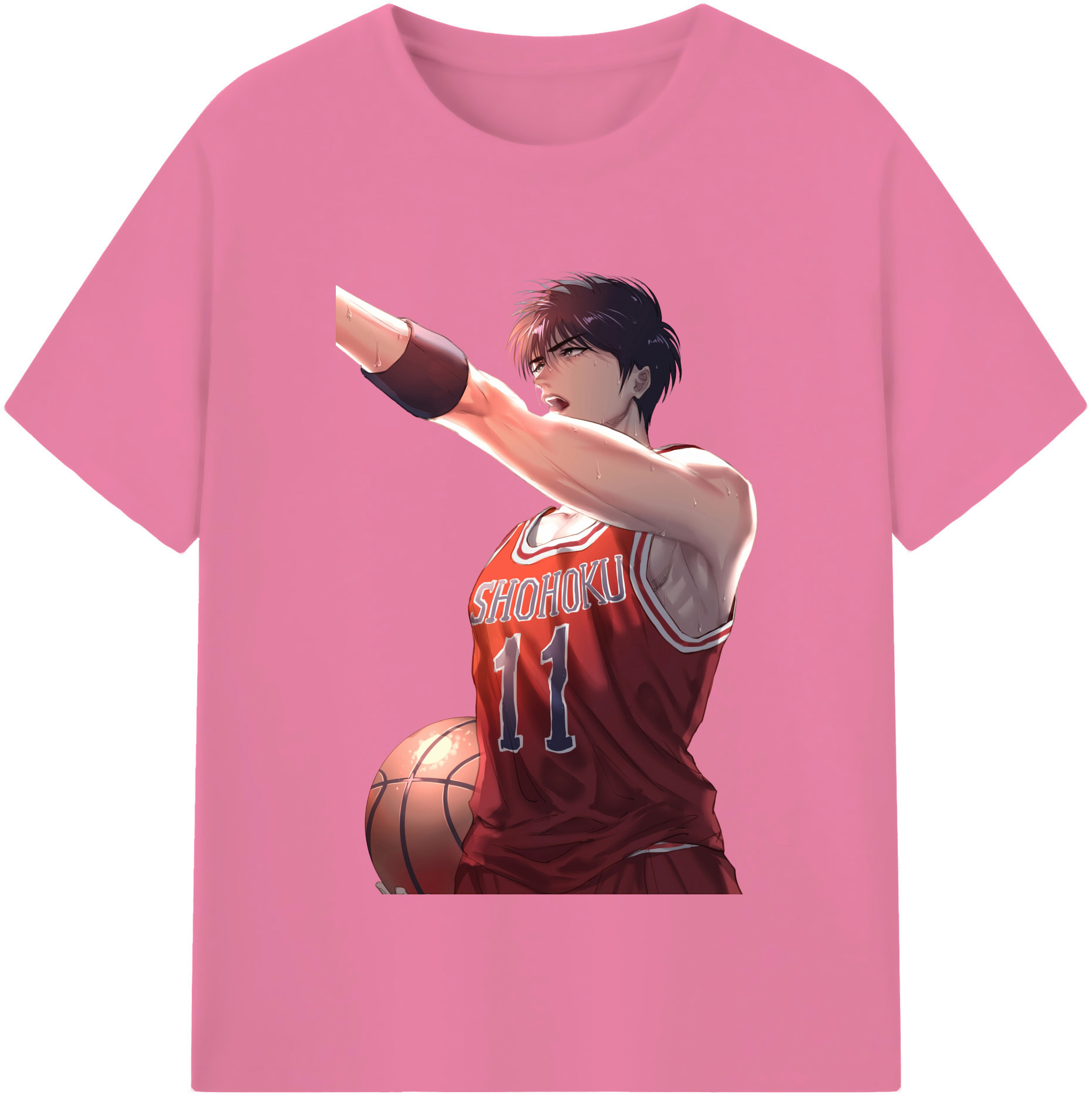 SLAM DUNK／スラムダンク 綿100％半袖Tシャツ（フロントプリント）